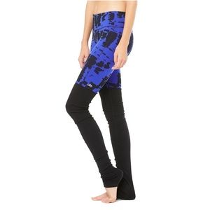 Alo Yoga High-Waisted Goddess Legging Deep Electric Blue Tie Dye Medium